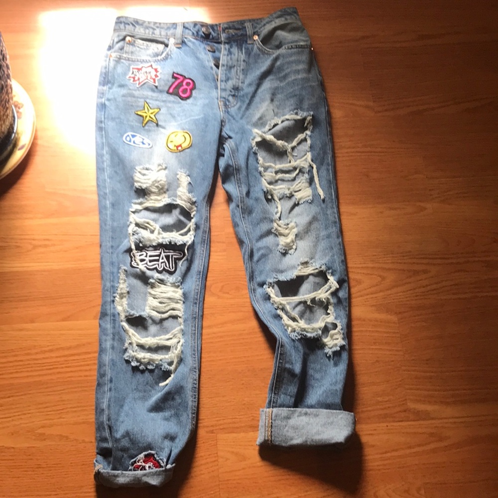Ripped Jeans with patches